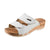 Melanie weiss Clogs Damen. Holzpantoffel, Holz Pantoletten mit Klettverschluss woody Holzschuhe mit flexibler Sohle aus Holz. Krankenschwester Schuhe, OP Schuhe, Arzt Schuhe, OP Clogs. Holzschuhe, Holzclogs, Clogs in weiß. Farbe Weiss
