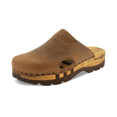 [Tabacco] Lissabon Clog, arbeits-clogs unisex und biegsamer nachhaltiger holzsohle, Damenclogs Herrenclogs Lissabon tabacco unisex woody Schuhe farbe: tabacco-braun, holzclogs woody, woody schuhe, woody shoes, handgemachte holzschuhe aus österreich, kärnten