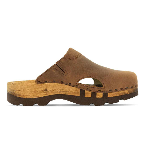 [Tabacco] Lissabon Clog, arbeits-clogs unisex und biegsamer nachhaltiger holzsohle, Damenclogs Herrenclogs Lissabon tabacco unisex woody Schuhe farbe: tabacco-braun, holzclogs woody, woody schuhe, woody shoes, handgemachte holzschuhe aus österreich, kärnten