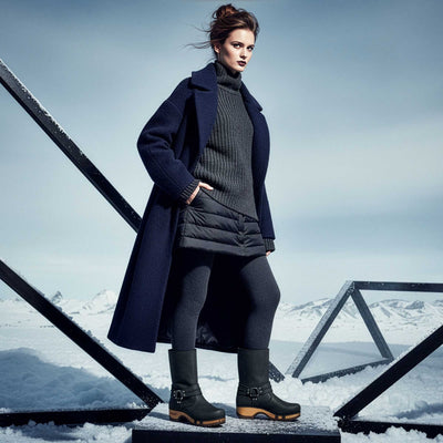 [Nero] leni damen clog schlupfstiefel mit biegsamer nachhaltiger holzsohle, holzclogs woody, woody schuhe, woody shoes, handgemachte holzschuhe aus österreich, kärnten, farbe: nero (schwarz)