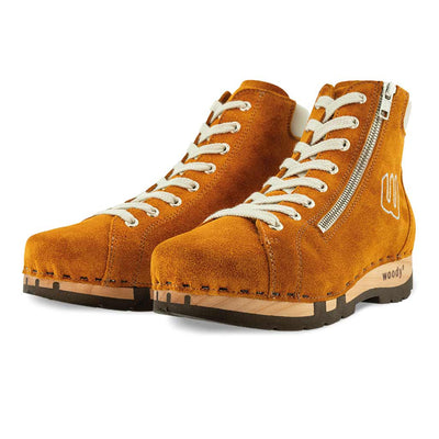 [Papaya-Creme] Roxy Damen Clog Sneaker Papaya woody Schuhe, Damen Sneaker Clogs, Damenclogs roxy, clog sneakers für damen mit hohem schaft und biegsamer nachhaltiger holzsohle, farbe: papaya-creme (orange-naturweiss), holzclogs woody, woody schuhe, woody shoes, handgemachte holzschuhe aus österreich, kärnten