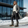 [Grigio] Ulli Damen Clog Schlupfstiefel mit biegsamer nachhaltiger holzsohle, farbe: grigio (dunkelgrau), holzclogs woody schuhe, woody shoes, handgemachte holzschuhe aus österreich kärnten