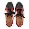 [Nero-Rosso] Abby Damen Clog Sneaker mit biegsamer nachhaltiger holzsohle, farbe: nero-rosso (schwarz-rot-weiss), holzclogs woody, woody schuhe, woody shoes, handgemachte holzschuhe aus österreich, kärnten