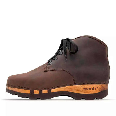 [Caffe] Adam Herren Clog Ankle Boot stiefel gefüttert. winterstiefelette herren clogs, gefütterte holzclogs. woody holzschuhe gefüttert. winter schuhe holzclog, holzschuhe, woody schuhe, holz schuhe, holzclogs fell kaufen, farbe: caffe (dunkelbraun)