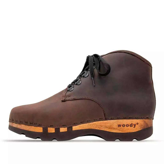 [Caffe] Adam Herren Clog Ankle Boot stiefel gefüttert. winterstiefelette herren clogs, gefütterte holzclogs. woody holzschuhe gefüttert. winter schuhe holzclog, holzschuhe, woody schuhe, holz schuhe, holzclogs fell kaufen, farbe: caffe (dunkelbraun)