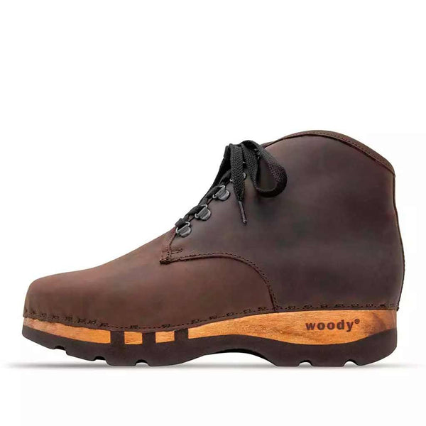 [Caffe] Adam Herren Clog Ankle Boot stiefel gefüttert. winterstiefelette herren clogs, gefütterte holzclogs. woody holzschuhe gefüttert. winter schuhe holzclog, holzschuhe, woody schuhe, holz schuhe, holzclogs fell kaufen, farbe: caffe (dunkelbraun)