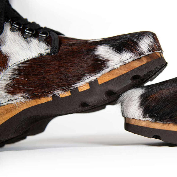 [Fell Natur] Adam Fell Herren Clog Ankle Boots, men's ankle boots, lined. Winter ankle boots, men's clogs, lined wooden clogs. Lined woody wooden shoes. Winter shoes, wooden clogs, wooden shoes, woody shoes, wooden shoes, buy fur-lined wooden clogs, color: Natural Fur