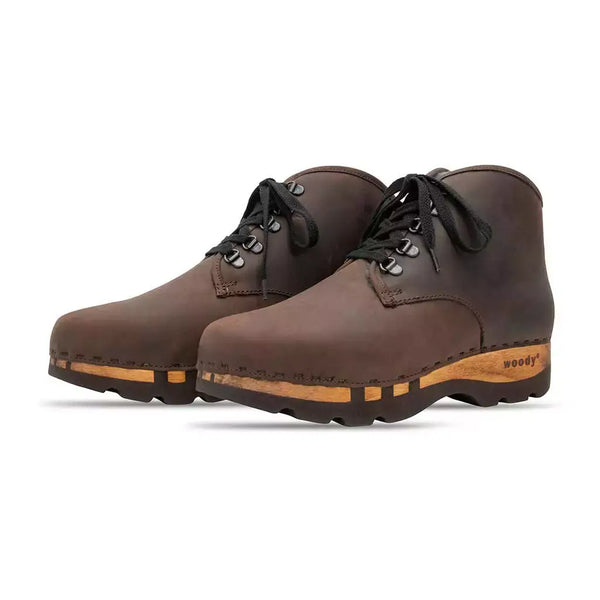 [Caffe] Adam Herren Clog Ankle Boot stiefel gefüttert. winterstiefelette herren clogs, gefütterte holzclogs. woody holzschuhe gefüttert. winter schuhe holzclog, holzschuhe, woody schuhe, holz schuhe, holzclogs fell kaufen, farbe: caffe (dunkelbraun)