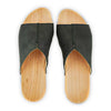 [Nero] Anja Damen Clog Pantolette, farbe: nero (schwarz)_clogs pantoletten damen mit biegsamer nachhaltiger weidenholzsohle, holzclogs woody, woody schuhe, woody shoes, handgemachte holzschuhe aus österreich, kärnten