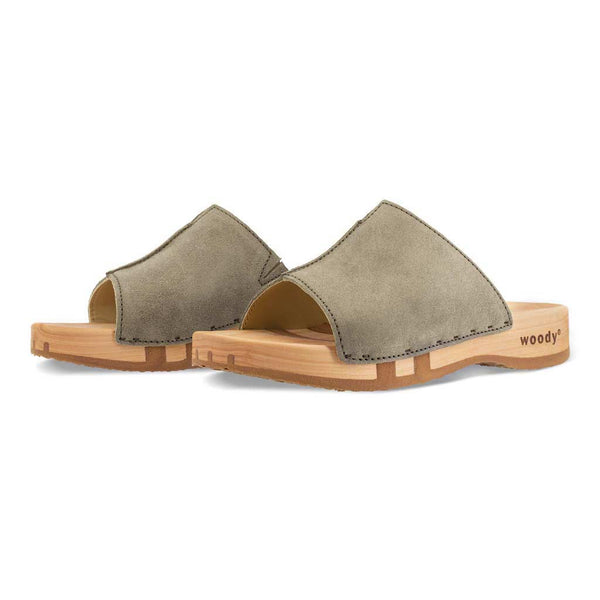 [Sand] Anja Damen Clog Pantolette, farbe: sand_clogs pantoletten damen mit biegsamer nachhaltiger weidenholzsohle, holzclogs woody, woody schuhe, woody shoes, handgemachte holzschuhe aus österreich, kärnten