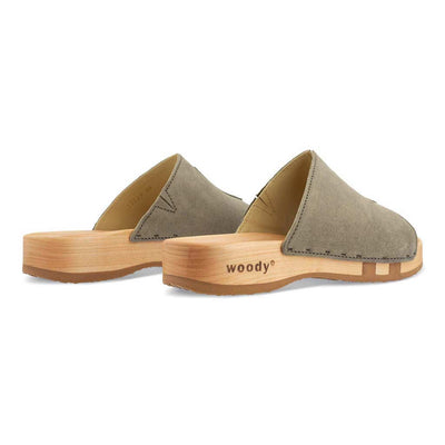 [Sand] Anja Damen Clog Pantolette, farbe: sand_clogs pantoletten damen mit biegsamer nachhaltiger weidenholzsohle, holzclogs woody, woody schuhe, woody shoes, handgemachte holzschuhe aus österreich, kärnten