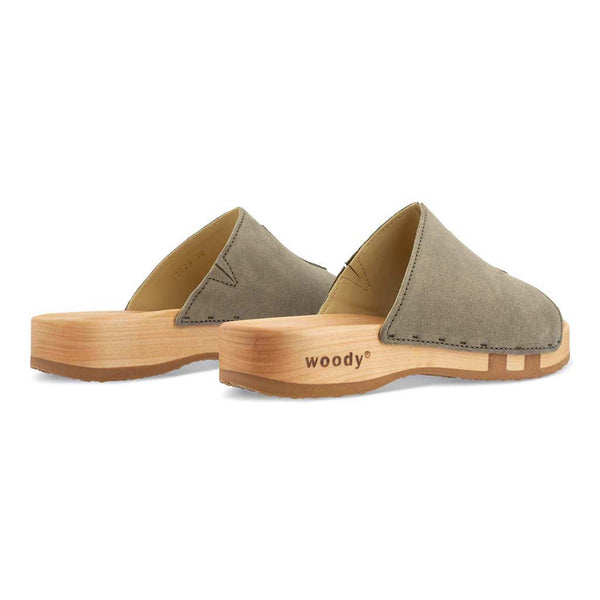 [Sand] Anja Damen Clog Pantolette, farbe: sand_clogs pantoletten damen mit biegsamer nachhaltiger weidenholzsohle, holzclogs woody, woody schuhe, woody shoes, handgemachte holzschuhe aus österreich, kärnten