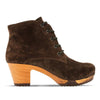 [Chocolate] Anne Clog Ankle Boots / stiefeletten, woody holzschuhe. ankle boots gefüttert, damenstiefel, stiefel, damenclogs mit flexibler, biegsamer holzsohle. holzclogs, clogs damen knöchel stiefel, damen clogs mit fussbett. ankleboots holz schuhe, holzclog, holzschuhe kaufen, farbe: chocolate (braun)