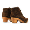 [Chocolate] Anne Clog Ankle Boots / stiefeletten, woody holzschuhe. ankle boots gefüttert, damenstiefel, stiefel, damenclogs mit flexibler, biegsamer holzsohle. holzclogs, clogs damen knöchel stiefel, damen clogs mit fussbett. ankleboots holz schuhe, holzclog, holzschuhe kaufen, farbe: chocolate (braun)