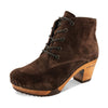 [Chocolate] Anne Clog Ankle Boots / stiefeletten, woody holzschuhe. ankle boots gefüttert, damenstiefel, stiefel, damenclogs mit flexibler, biegsamer holzsohle. holzclogs, clogs damen knöchel stiefel, damen clogs mit fussbett. ankleboots holz schuhe, holzclog, holzschuhe kaufen, farbe: chocolate (braun)