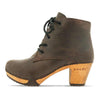 [Caffe] Anne Clog Ankle Boots / stiefeletten, woody holzschuhe. ankle boots gefüttert, damenstiefel, stiefel, damenclogs mit flexibler, biegsamer holzsohle. holzclogs, clogs damen knöchel stiefel, damen clogs mit fussbett. ankleboots holz schuhe, holzclog, holzschuhe kaufen, farbe: caffe
