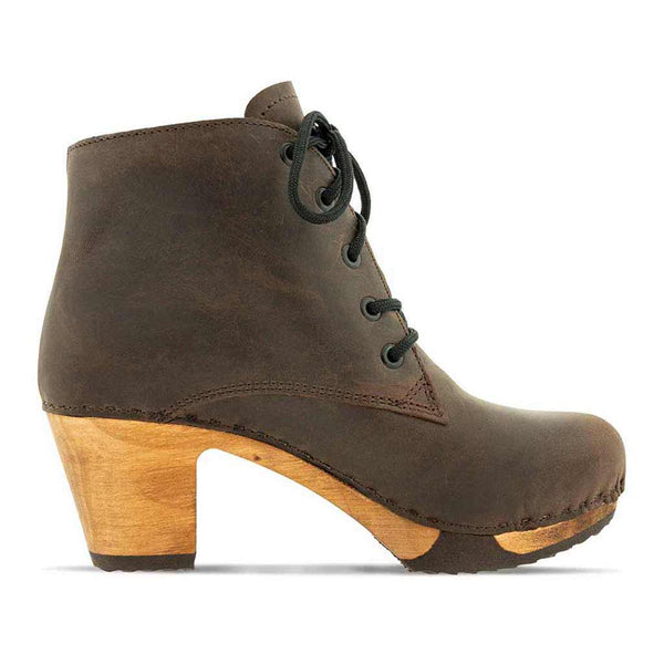 [Caffe] Anne Clog Ankle Boots / stiefeletten, woody holzschuhe. ankle boots gefüttert, damenstiefel, stiefel, damenclogs mit flexibler, biegsamer holzsohle. holzclogs, clogs damen knöchel stiefel, damen clogs mit fussbett. ankleboots holz schuhe, holzclog, holzschuhe kaufen, farbe: caffe