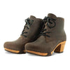 [Caffe] Anne Clog Ankle Boots / stiefeletten, woody holzschuhe. ankle boots gefüttert, damenstiefel, stiefel, damenclogs mit flexibler, biegsamer holzsohle. holzclogs, clogs damen knöchel stiefel, damen clogs mit fussbett. ankleboots holz schuhe, holzclog, holzschuhe kaufen, farbe: caffe