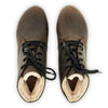 [Caffe] Anne Clog Ankle Boots / stiefeletten, woody holzschuhe. ankle boots gefüttert, damenstiefel, stiefel, damenclogs mit flexibler, biegsamer holzsohle. holzclogs, clogs damen knöchel stiefel, damen clogs mit fussbett. ankleboots holz schuhe, holzclog, holzschuhe kaufen, farbe: caffe