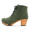 [Forest] Anne Clog Ankle Boots / stiefeletten, woody holzschuhe. ankle boots gefüttert, damenstiefel, stiefel, damenclogs mit flexibler, biegsamer holzsohle. holzclogs, clogs damen knöchel stiefel, damen clogs mit fussbett. ankleboots holz schuhe, holzclog, holzschuhe kaufen, farbe: forest (gruen)