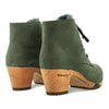 [Forest] Anne Clog Ankle Boots / stiefeletten, woody holzschuhe. ankle boots gefüttert, damenstiefel, stiefel, damenclogs mit flexibler, biegsamer holzsohle. holzclogs, clogs damen knöchel stiefel, damen clogs mit fussbett. ankleboots holz schuhe, holzclog, holzschuhe kaufen, farbe: forest (gruen)