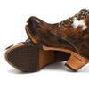 [Fell Natur] Betty Damen Fell Clog Ankle Boots mit biegsamer nachhaltiger holzsohle, farbe: fell natur (tricolore), holzclogs woody, woody schuhe, woody shoes, handgemachte holzschuhe aus österreich, kärnten