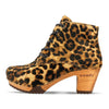 [Ghepardo] Betty Damen Fell Clog Ankle Boots mit biegsamer nachhaltiger holzsohle, farbe: ghepardo (animal print), holzclogs woody, woody schuhe, woody shoes, handgemachte holzschuhe aus österreich, kärnten