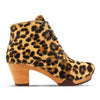 [Ghepardo] Betty Damen Fell Clog Ankle Boots mit biegsamer nachhaltiger holzsohle, farbe: ghepardo (animal print), holzclogs woody, woody schuhe, woody shoes, handgemachte holzschuhe aus österreich, kärnten