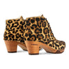 [Ghepardo] Betty Damen Fell Clog Ankle Boots mit biegsamer nachhaltiger holzsohle, farbe: ghepardo (animal print), holzclogs woody, woody schuhe, woody shoes, handgemachte holzschuhe aus österreich, kärnten