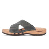 [Bleir] Carlo Herren Clog Pantolette - biegsamer nachhaltiger holzsohle, der bestseller, holzclogs woody, woody schuhe, woody shoes, handgemachte holzschuhe aus österreich, kärnten, farbe: bleir (Blei-Grau)