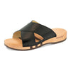 [Schwarz] Carlo Herren Clog Pantolette - biegsamer nachhaltiger holzsohle, der bestseller, holzclogs woody, woody schuhe, woody shoes, handgemachte holzschuhe aus österreich, kärnten, farbe: schwarz 