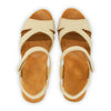 [Creme] Carmen Damen Clog Sandalette, farbe: creme_clogs sandalen damen mit biegsamer nachhaltiger weidenholzsohle und knöchelriemchen, holzclogs woody, woody schuhe, woody shoes, handgemachte holzschuhe aus österreich, kärnten