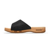 [Schwarz Glitzer] Cherin Damen Clog Pantolette – elegant, mit biegsamer Sohle – Farbe: Glitzernd in Schwarz