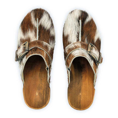 [Natur Fell] Claudia Damen Fell Clog, farbe: fell natur_clogs pantolette damen mit absatz auf biegsamer nachhaltiger weidenholzsohle, holzclogs woody, woody schuhe, woody shoes, handgemachte holzschuhe aus österreich, kärnten