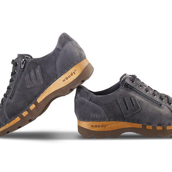 [graphit] jack herren clog sneaker mit biegsamer nachhaltiger holzsohle, farbe: nero-schwar (nappa-glattleder), holzclogs woody, woody schuhe, woody shoes, handgemachte holzschuhe aus österreich, kärnten