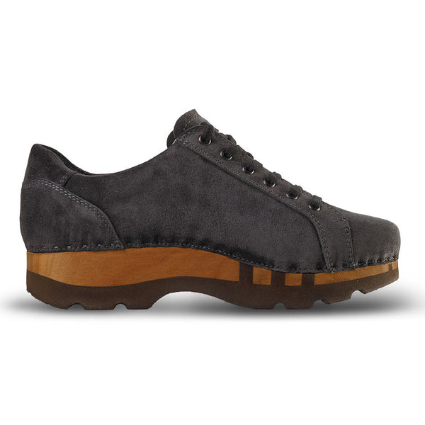 [graphit] jack herren clog sneaker mit biegsamer nachhaltiger holzsohle, farbe: nero-schwar (nappa-glattleder), holzclogs woody, woody schuhe, woody shoes, handgemachte holzschuhe aus österreich, kärnten