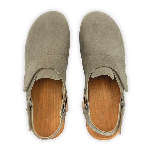 [Sand] Cornelia Damen Clog, farbe: sand_clogs damen, arbeitsschuh mit biegsamer nachhaltiger weidenholzsohle, holzclogs woody, woody schuhe, woody shoes, handgemachte holzschuhe aus österreich, kärnten