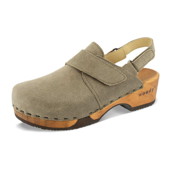 [Sand] Cornelia Damen Clog, farbe: sand_clogs damen, arbeitsschuh mit biegsamer nachhaltiger weidenholzsohle, holzclogs woody, woody schuhe, woody shoes, handgemachte holzschuhe aus österreich, kärnten