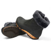 [Nero] Elke Damen Clog Stiefelette mit biegsamer nachhaltiger holzsohle, lammfellfutter und kragen, farbe: nero, holzclogs woody, woody schuhe, woody shoes, handgemachte holzschuhe aus österreich, kärnten
