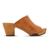 [Safor] elly, farbe: safor (braun), Elly Damen Clog Pantolette mit absatz mit biegsamer nachhaltiger weidenholzsohle, holzclogs woody, woody schuhe, woody shoes, handgemachte holzschuhe aus österreich, kärnten