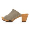 [Sand] elly, farbe: sand, Elly Damen Clog Pantolette mit absatz mit biegsamer nachhaltiger weidenholzsohle, holzclogs woody, woody schuhe, woody shoes, handgemachte holzschuhe aus österreich, kärnten