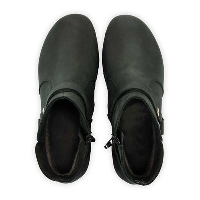 [Nero] elya damen clog stiefelette mit biegsamer nachhaltiger holzsohle, farbe: nero (schwarz), holzclogs woody, woody schuhe, woody shoes, handgemachte holzschuhe aus österreich, kärnten