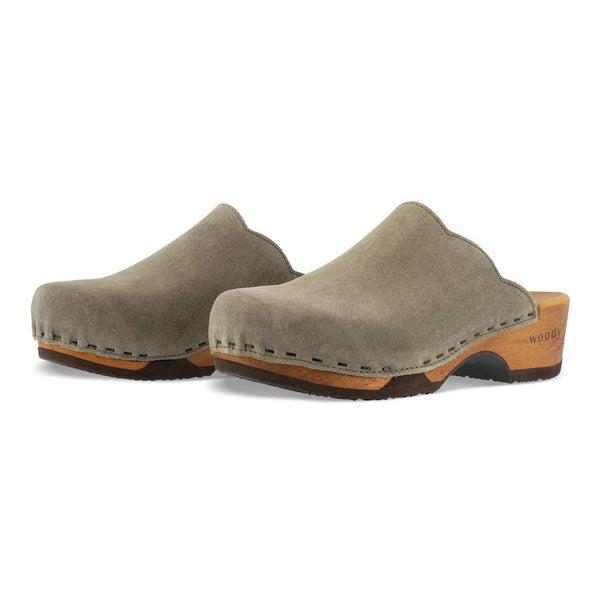 [Sand] Emma Damen Clog, farbe: sand_clogs damen mit biegsamer nachhaltiger weidenholzsohle, holzclogs woody, woody schuhe, woody shoes, handgemachte holzschuhe aus österreich, kärnten