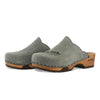 [Bleir] Emma Hoamatgfühl Damen Clog, farbe: jeans (grau)_clogs damen mit biegsamer nachhaltiger weidenholzsohle, holzclogs woody, woody schuhe, woody shoes, handgemachte holzschuhe aus österreich, kärnten