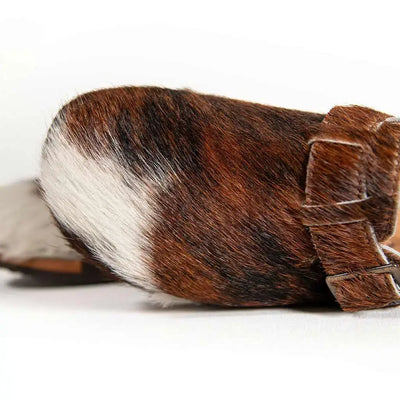 [Natur Fell] erika fell damen clog von woody, farbe: fell natur (tricolore rinderfell)