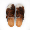 [Natur Fell] Erika Fell Damen Clog von woody, farbe: fell natur (tricolore rinderfell)