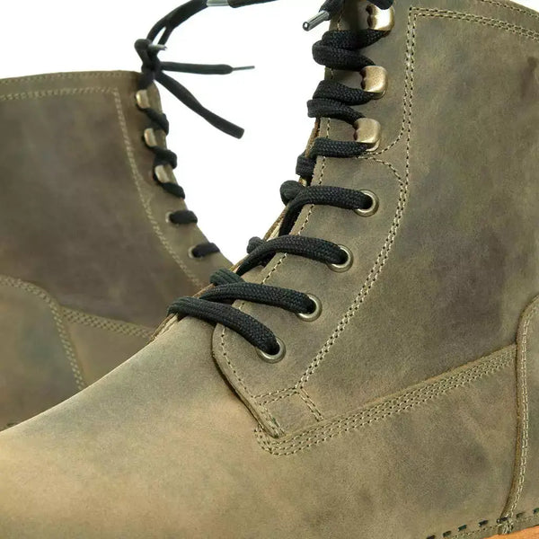 [Olivia] Paul Herren Clog Stiefel mit biegsamer Sohle aus nachhaltigem Weidenholz, Farbe: olivia (olivgrün)