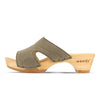 [Sand] Fiona Damen Clog, farbe: sand alias warm grey, pantoletten clogs damen mit biegsamer nachhaltiger Holzsohle,holzclogs woody, woody schuhe, woody shoes, handgemachte holzschuhe aus österreich, kärnten