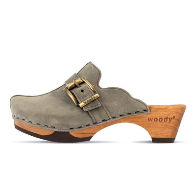 [Jeans] Florentina Damen Clog, farbe: jeans (grau), clogs damen mit biegsamer nachhaltiger Holzsohle,holzclogs woody, woody schuhe, woody shoes, handgemachte holzschuhe aus österreich, kärnten