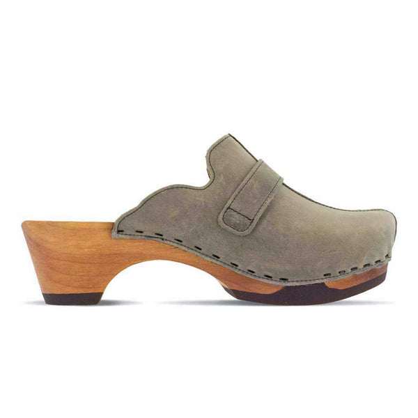 [Jeans] Florentina Damen Clog, farbe: jeans (grau), clogs damen mit biegsamer nachhaltiger Holzsohle,holzclogs woody, woody schuhe, woody shoes, handgemachte holzschuhe aus österreich, kärnten
